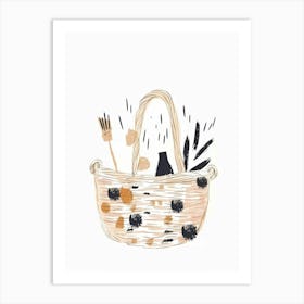 Basket Painting Art Print