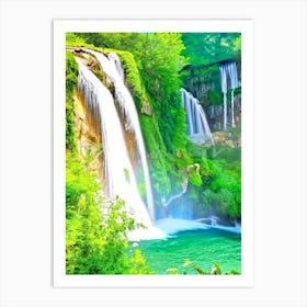 Skradinski Buk Waterfall, Croatia Majestic, Beautiful & Classic (2) Art Print