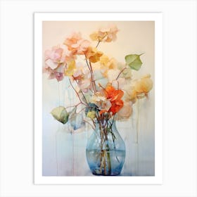 Abstract Flower Painting Hydrangea 3 Art Print