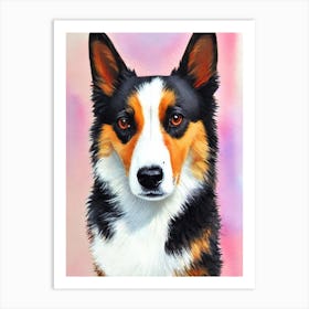 Cardigan Welsh Corgi Watercolour Dog Art Print