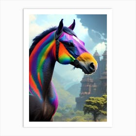 Rainbow Horse 11 Art Print