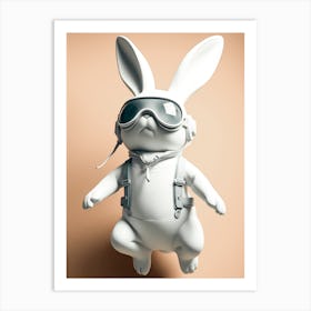 Rabbit In Goggles Art Print