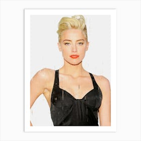 Amber Heard Painted Art Print