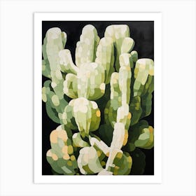 Modern Abstract Cactus Painting Austrocylindropuntia Subulata Cactus 2 Art Print