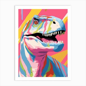 Colourful Dinosaur Allosaurus 4 Art Print