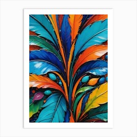 Colorful Feathers Art Print