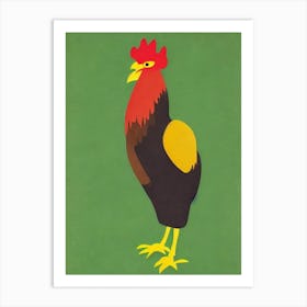 Chicken Midcentury Illustration Bird Art Print