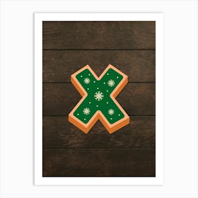 Gingerbread Christmas Letters Living Room Holiday Display 24 Art Print