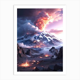 Volcano Eruption 3 Art Print