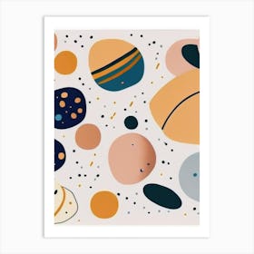 Asteroid Belt Musted Pastels Space Art Print