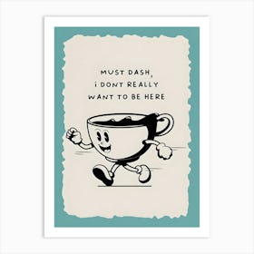 Retro Coffee Cup Of Tea Kitchen Art Print