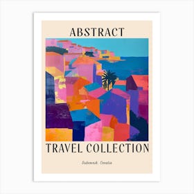 Abstract Travel Collection Poster Dubrovnik Croatia 1 Art Print