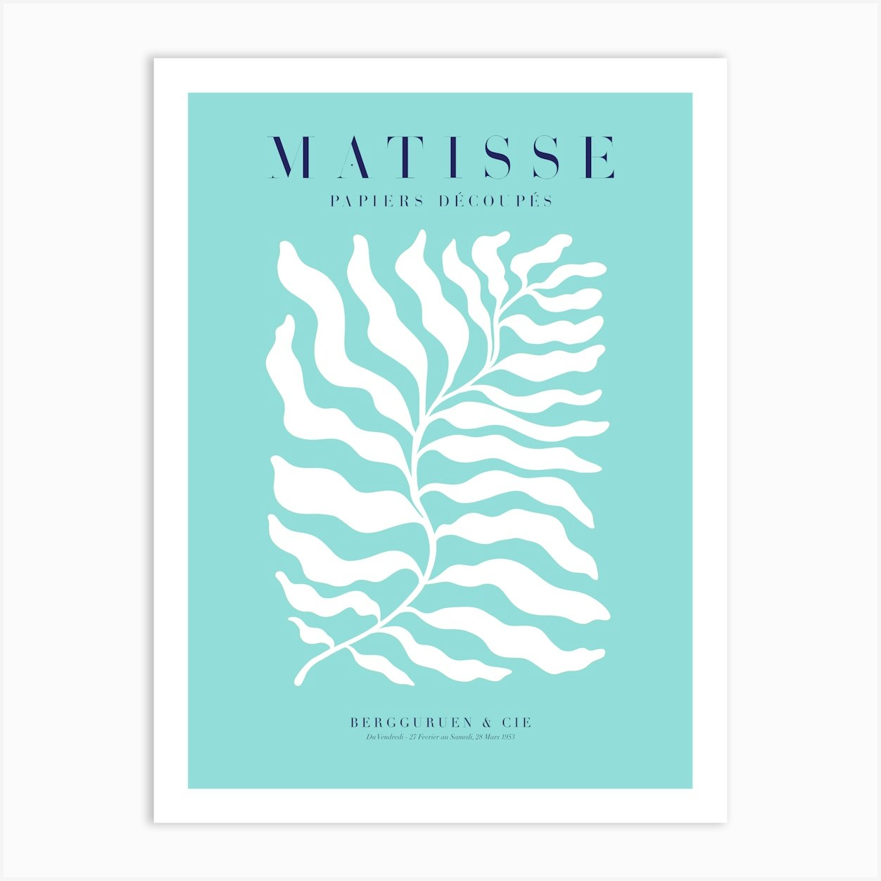 Algue | Matisse Triptych 177 Right | Pop Art World 2025 Art Print by POP ART WORLD