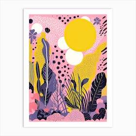 Abstract Landscape Risograph Style 43 Art Print