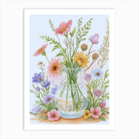 Flowers In A Vase 16 Art Print