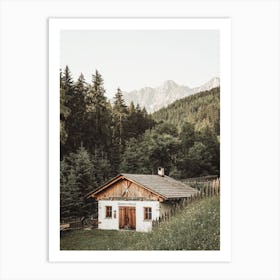 German Forest Cabin Art Print