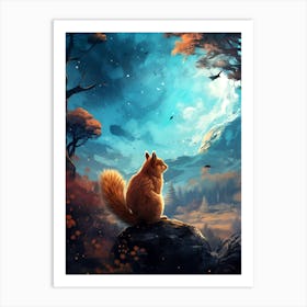 Squirrel In The Forest 1 Art Print