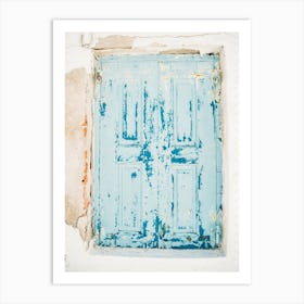 Worn Blue Window Art Print