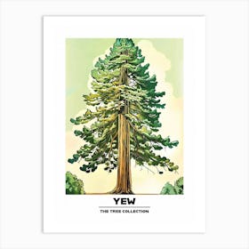 Yew Tree Storybook Illustration 2 Poster Art Print