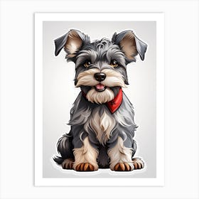 Schnauzer Dog 1 Art Print