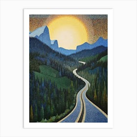 Snoqualmie Pass Retro Pop Art 27 Art Print
