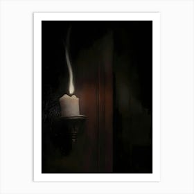 Dark Gothic Candle In The Dark Art Print