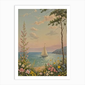 Romantic Sailboat Art Print