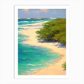Crane Beach Barbados Monet Style Art Print