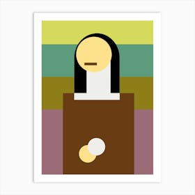 geometric monalisa Art Print