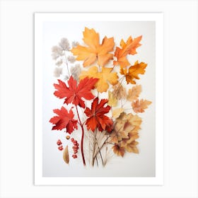 Autumn Leaves Art Painting Art Print