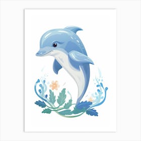 Baby Animal Illustration  Dolphin 1 Art Print