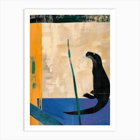Otter 2 Cut Out Collage Art Print