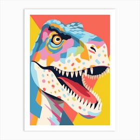 Colourful Dinosaur Tyrannosaurus Rex 1 Art Print