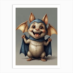 Cute Little Bat Art Print