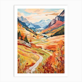 Autumn National Park Painting Berchtesgaden National Park Germany 1 Art Print