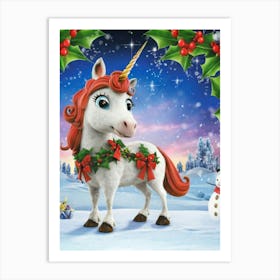 Mary Unicorn Art Print