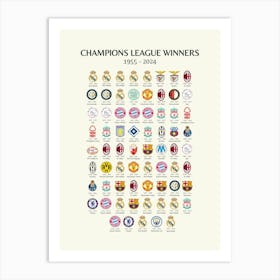 Champions League Winners Art Print