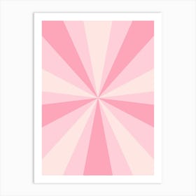 Pink Sunburst Art Print