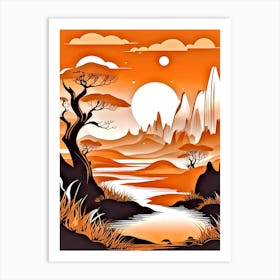 Desert Landscape 2 Art Print