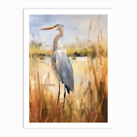 Bird Painting Great Blue Heron 5 Art Print