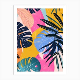 Tropical Leaves Pattern Art Print