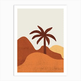 Palm Tree In The Desert Art Print