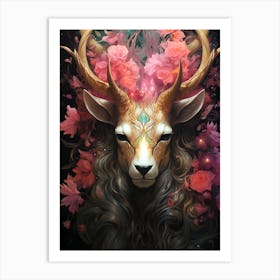 Deer Head 4 Art Print