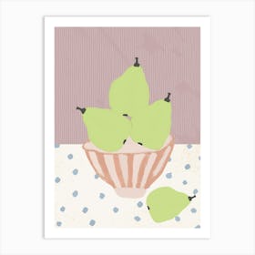 Pears Bowl Art Print
