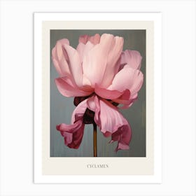 Floral Illustration Cyclamen 1 Poster Art Print