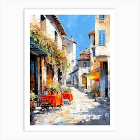 Street Scene In France Art Print