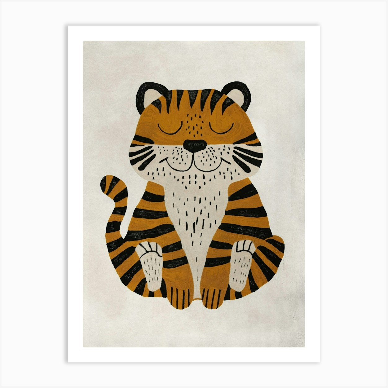 Boho Nursery 2 Tiger Art Print by Boho Print Collection