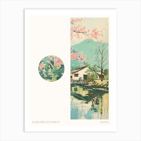 Fujikawaguchiko Japan 3 Cut Out Travel Poster Art Print