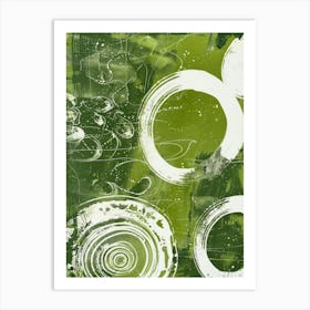 Green Circles Art Print