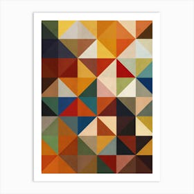 Squares and triangles in harmony 6 Art Print